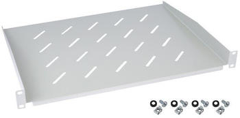 HMF Fachboden f&uuml;r Serverschrank, 19 Zoll, 1 HE, HMF 65499 48,3 x 35 x 4,5 cm lichtgrau (65499-350MM-07)