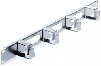 Intellinet Kabelmanagement für 19"-Schränke 1 HE, 4 kleine Kunststoffringe grau (711043)