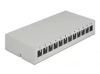 DeLock Keystone Patchpanel 12 Port grau (43414)