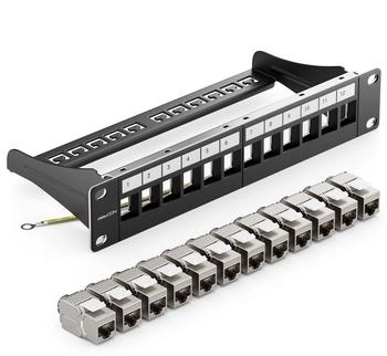 deleyCON 12 Port CAT 6a Patchpanel MK4158