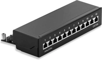 deleyCON 12 Port CAT 6a Patchpanel MK1827
