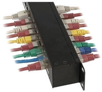 DeLOCK - Patch-Panel mit Kopplern - RJ-45 X 24 - Schwarz - 1U - 48.3 cm (19")