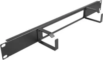 DeLock Kabelmanagement Rangierpanel mit Öffnung und 2 Bügel 1HE schwarz (66655)