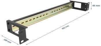 DeLock 19'' Hutschienenpanel, 1HE, schwarz (67031)