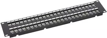 DeLock Keystone Patchpanel 19'' 48 Port 2HE schwarz (66878)