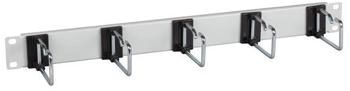 EFB-Elektronik Kabelführungspanel 19" 1HE, 5x Stahlbügel 75mm, grau (699980.1)