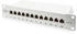 Digitus Cat-6A Patchpanel 12 Ports RJ45-Buchsen 10-Zoll Rack-Mount 1HE LSA Verteilerfeld Geschirmt Grau (DN-91612S-EA-G)