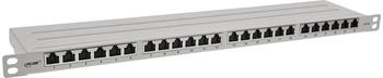 InLine 19 Patchfeld Cat.6A 0,5 HE 24-fach, mit Staubschutz, grau Netzwerk-Infrastruktur (76824L)