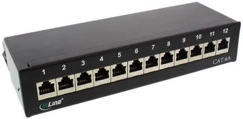 InLine Patch Panel RJ-45 X 12 Schwarz (4043718209439)