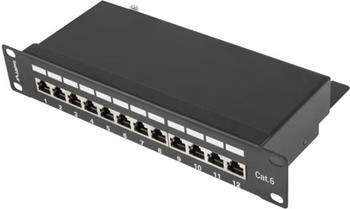 Lanberg PPF6-9012-B Patch Panel Schwarz