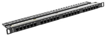 Lanberg PPU6-0024-B Patch Panel 0.5U Schwarz
