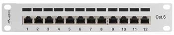 Lanberg Patch Panel 25,40cm (10"), 12 port 1U, cat.6 Grau