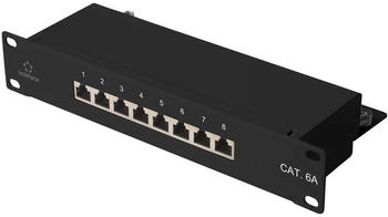 Renkforce RF-4870828 8 Port Netzwerk-Patchpanel 254 mm (10) CAT 6a 1 HE Bestückt