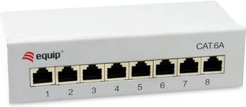 Equip Patchpanel 8x RJ45 Cat6A 19" FTP 1HE Premium hellgrau FTP RJ-45 (326521)