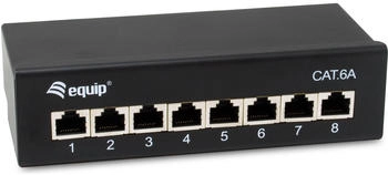 Equip Patchpanel 8x RJ45 Cat6A 19" FTP 1HE Premium schwarz FTP RJ-45 (326621)