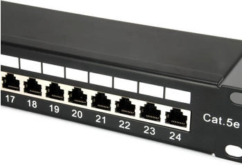 Equip Pro Patch Panel CAT 5e RJ-45 X 24 Schwarz 1U 48.3 cm (19")