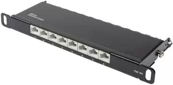 Good Connections Patchpanel 10" Cat.6A STP 8-Port 0,5HE schwarz (GC-N0130)