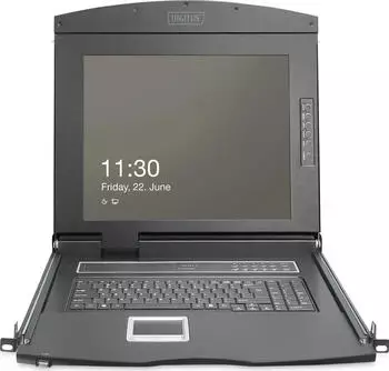 Digitus KVM-Konsole 19" HD LCD, 8-Port VGA, deutsche Tastatur (DS-72221-2GE)