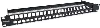 Equip 48-Port Keystone Cat.6 Patchpanel, ungeschirmt, schwarz (769258)