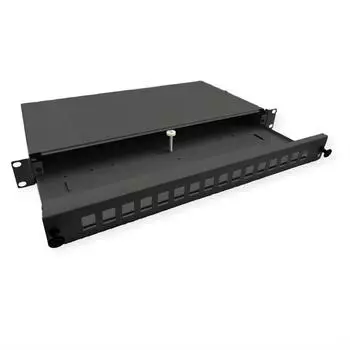 Roline 19" Modultr&auml;ger 16-Port f&uuml;r LWL-Keystones, schwarz (21.17.0351)
