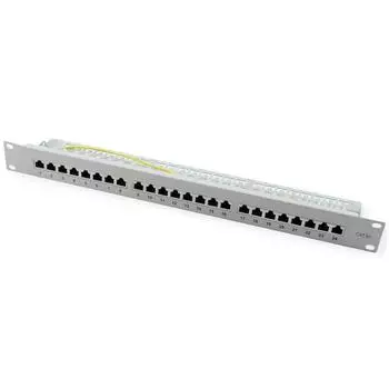 Value Cat.6A 19"-Patchpanel 24-Port geschirmt, grau (26.99.0365)