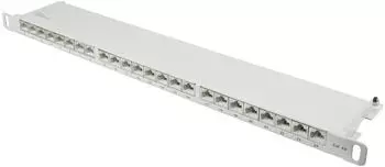 Good Connections Patchpanel 19" 24-Port CAT6a STP 0,5HE grau (GC-N0141)
