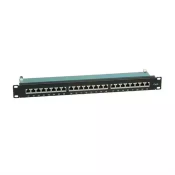 Value Patchpanel Cat.6 (Class E) 19" 24-Port geschirmt schwarz (26.99.0353)