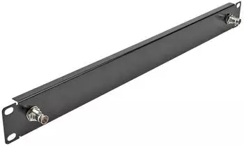 DeLock 19" Panel 2x BNC Buchse 1HE, schwarz (66852)