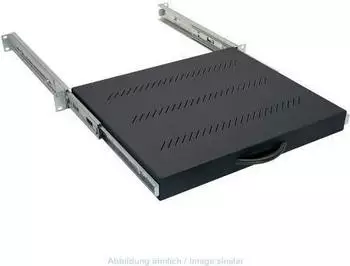 Triton RAB-UP-X30-A1 19" Rack-Fachboden 1HE ausziehbar, 350mm, 30kg, schwarz (RAB-UP-X30-A1)