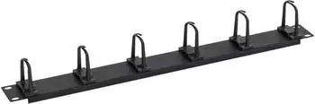 Triton Kabelführungspanel 19", 1HE, 6 Bügel, schwarz (RAB-VP-X13-A1)