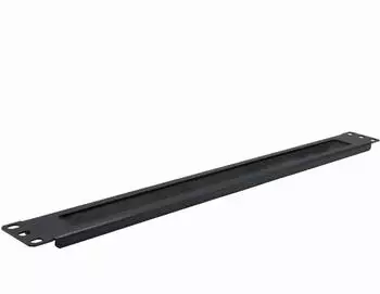 Rockstable RS19-BCM 19" Blende 1U mit Bürstendichtung, Stahl, schwarz (RS19-BCM)
