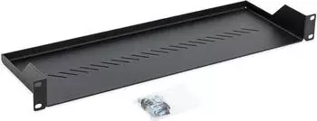 InLine RAB-UP-250-A1 19" Fachboden 1HE, 250mm, 20kg, schwarz (RAB-UP-250-A1)