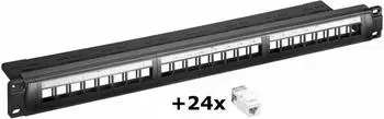 Goobay Keystone Patch Panel 19" 24-Port CAT6 UTP 1HE (95336)