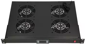 Extralink 19" Rack-Lüfterpanel 4 Ventilatoren mit Thermostat (EX.14718)