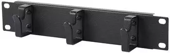 Lanview Kabelmanagement-Panel 1U 10" 3 Haken schwarz (RA10110BL)