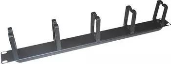 LogiLink Kabelführungspanel 19", 1HE, 5 Plastikringe, schwarz (OR104B)