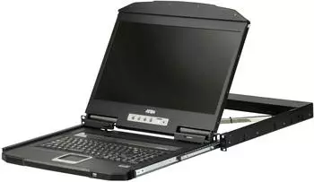 Aten CL3700NW Single Rail LCD-Konsole 18,5" kurze Tiefe USB HDMI (CL3700NW)