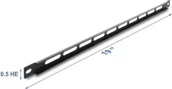 DeLock 19" Panel mit Kabelbinderbefestigung 0,5 HE, schwarz (67459)