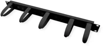 Value 19" Kabelf&uuml;hrungspanel 1HE mit 5 Kabel&ouml;sen, schwarz (26.99.0346)