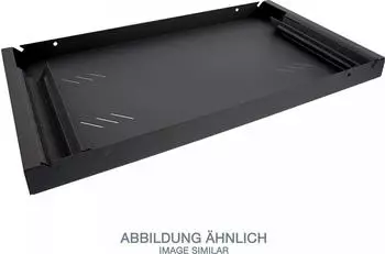 Triton 19" Fachboden perforiert 1HE, 350mm, 50kg, schwarz (RAB-UP-350-A4)