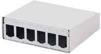 BTR Modul AP-Geh&auml;use reinwei&szlig; 6 Port Unbest&uuml;ckt, Reinwei&szlig; RAL9010, Modulgeh&auml;use