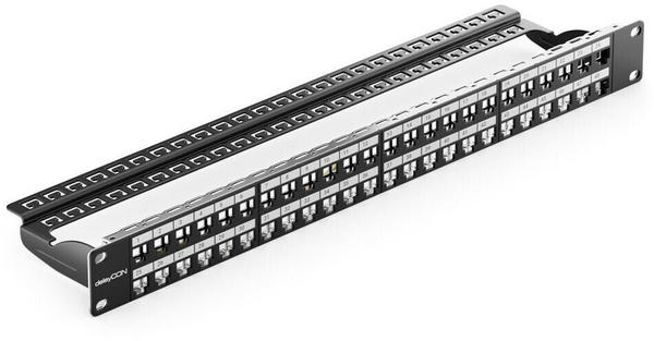 deleyCON 48 Port Patchpanel 2HE 19