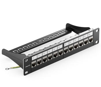 deleyCON 12 Port CAT8 Patchpanel 10" 1HE