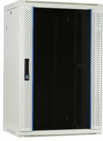 18 HE Serverschrank, Wandgeh&auml;use, mit Glast&uuml;r, Wei&szlig; (BxTxH) 600 x 450 x 900mm (