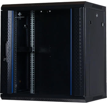 Rockstable 12HE Netzwerkschrank 600x440x637mm Schwarz (RS19-6412)
