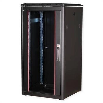 Roline 19-Zoll Pro 22 HE 600x600 BxT Glastür schwarz (26210218)