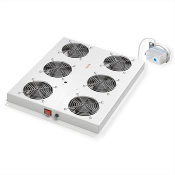 Roline 19-Zoll Dachlüftereinheit 6 Lüfter Thermostat grau (26210274)