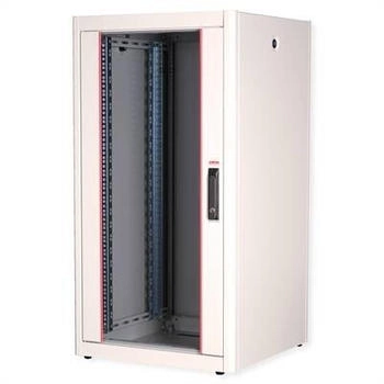 Roline 19-Zoll Basic 22 HE 600x600 BxT Glastür grau (26.21.0031)