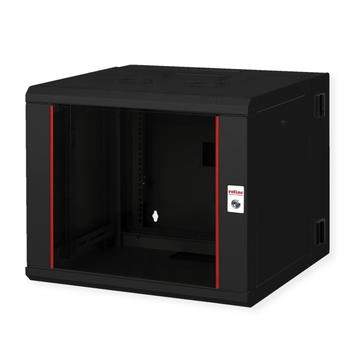 Roline 19-Zoll Wandgehäuse Pro 9 HE 600x600 BxT zweiteilig schwenkbar schwarz