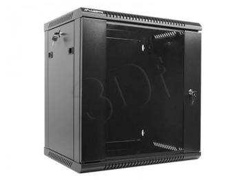 Lanberg Wandschrank 48,30cm (19") 12U/600X450 Glastür schwarz (WF01-6412-10B)